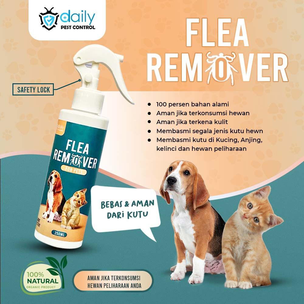 Cairan Anti Kutu Kucing Anjing Ampuh Daily Flea Remover Pembasmi Kutu Kucing