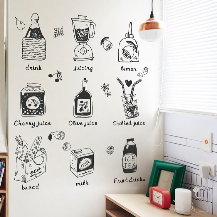 Reliza Wall Sticker Dapur Kitchen Cafe Restoran Stiker Dinding 7237