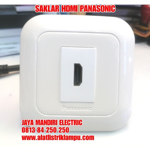 PERTUKANGAN PERLENGKAPAN LISTRIK SAKLAR OUTLET HDMI PANASONIC WIDE SERIES PUTIH / PORT HDMI PANASONI