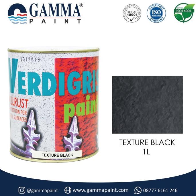 Verdigris Texture BLACK - Cat Tekstur untuk Besi 1L