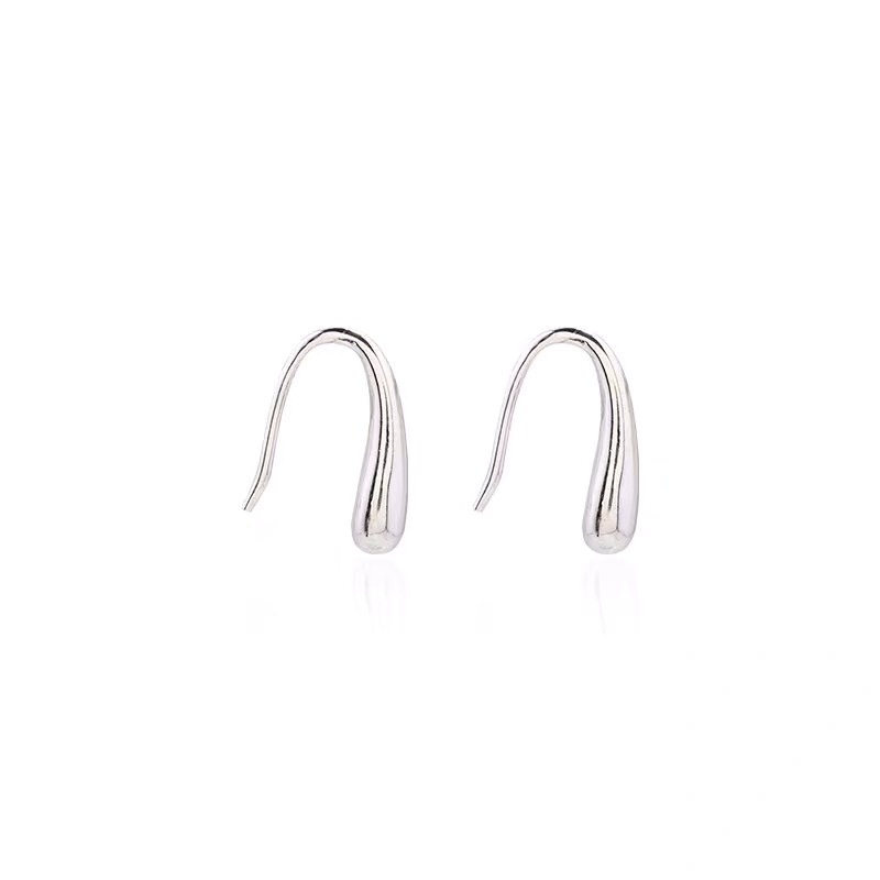 925 Silver Needle Stud Droplet Simple Minimalist Style Earring Jewelry