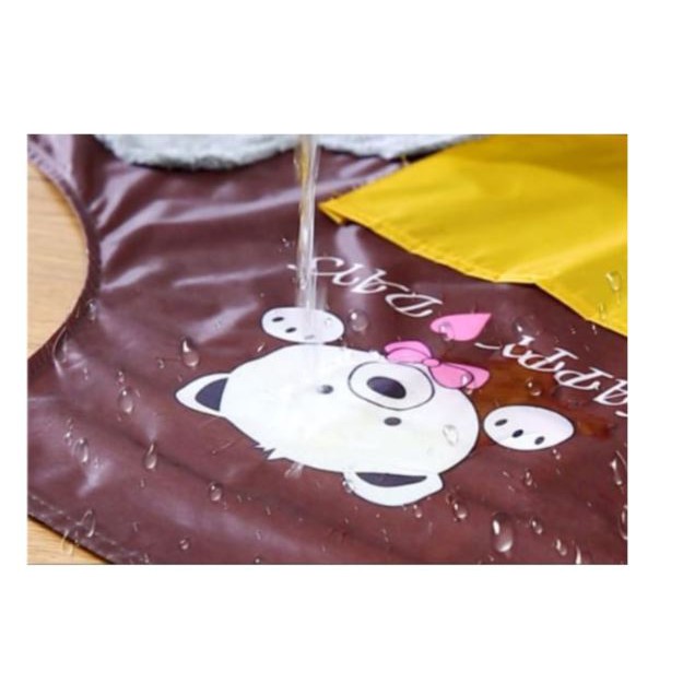 Celemek Masak Motif BEAR Premium Quality - Lap Tangan Waterproof APRON Anti Air Minyak