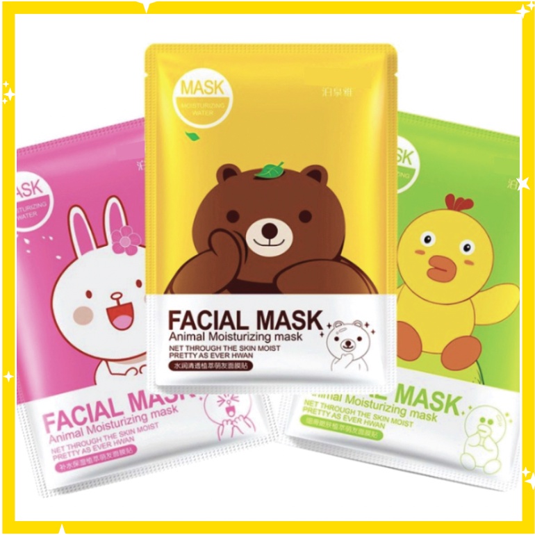 Masker Wajah Animal Moisturizing Mask Sheet BQ007