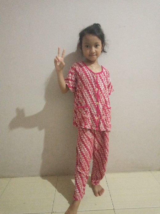 Setelan Piyama Anak Batik Cap Solo Unisex