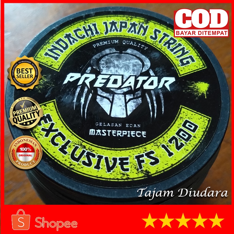 GELASAN PREDATOR INDACHI JAPAN STRINGS ORIGINAL / SIZE 0.22 / PANJANG BENANG 2000 YARD //
