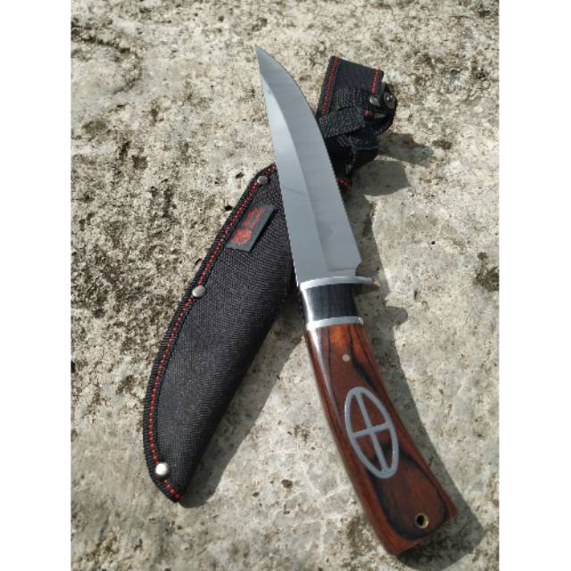 Pisau/belati berburu Colombia g02 lengkap dengan Asahan pisau stenless