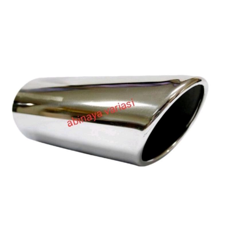 Muffler Buntut Knalpot Mobil LIVINA ALL NEW GRAND Stainlise Model Ujung Miring