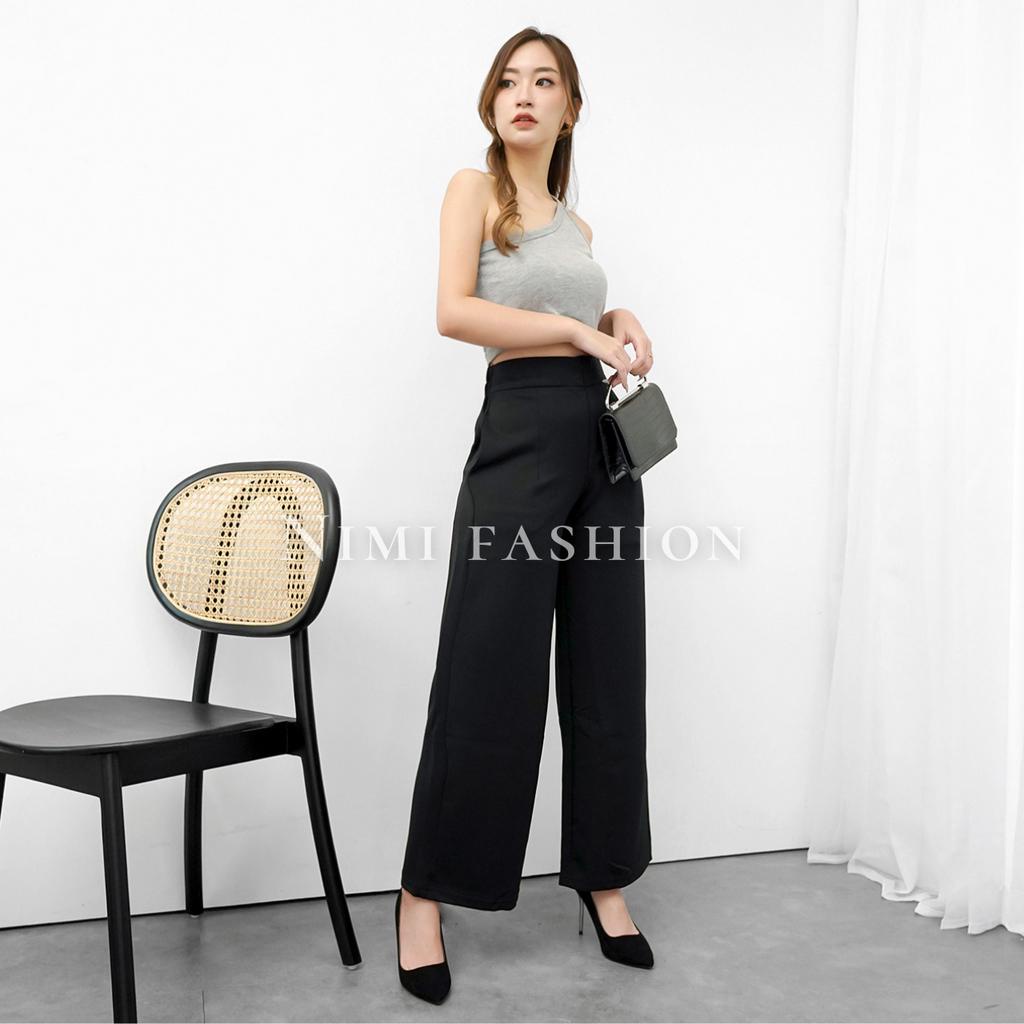 NIMI - Celana Scuba HighWaist Culottes Pants Celana Kulot Wanita