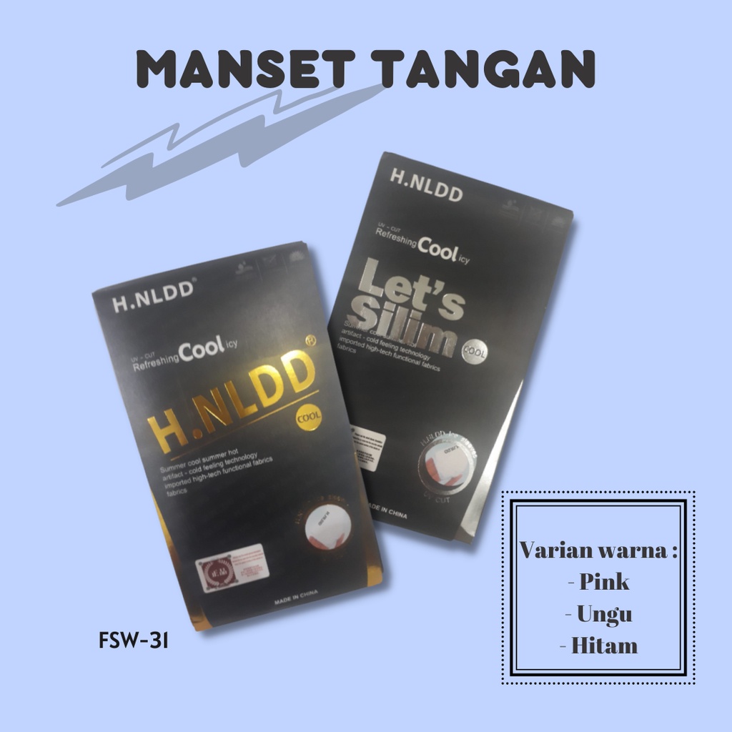 Manset Mangset Handshock Sarung Pelindung Tangan Inner Tanpa Lengan Panjang Ootd Wanita Hitam Buntung Muslimah