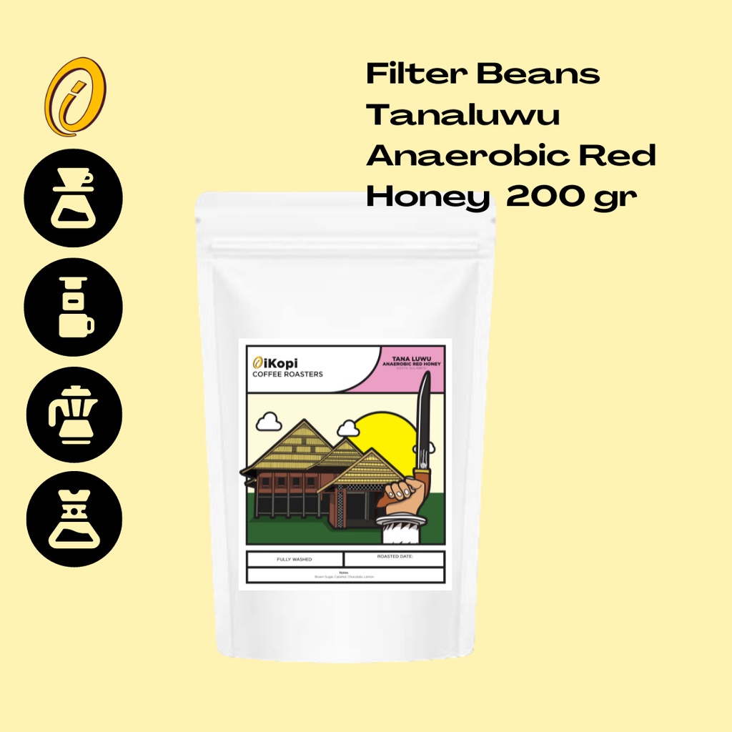 

Filter Coffee Beans / Bijin Kopi Filter iKopi Tana Luwu Anaerobic Red Honey 200 gr