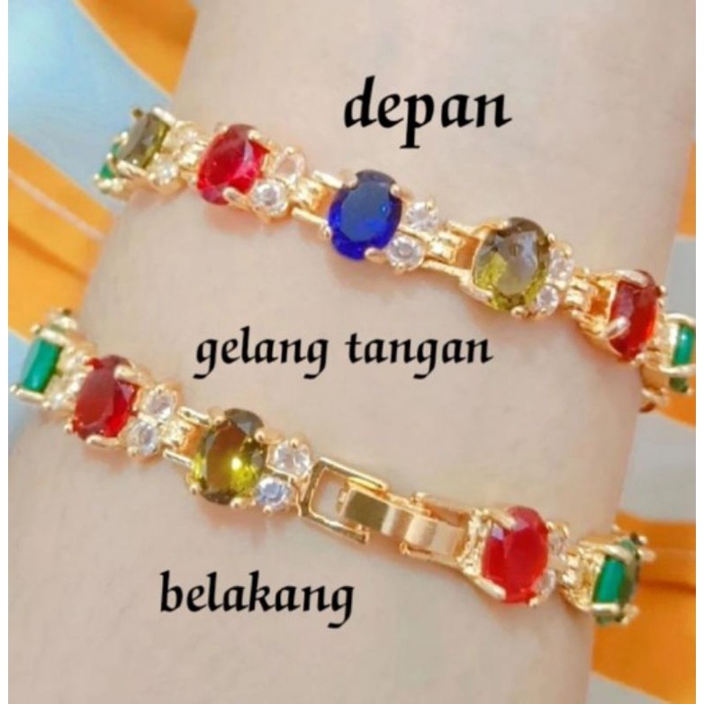 GELANG PERMATA WARNA WARNI TITANIUM