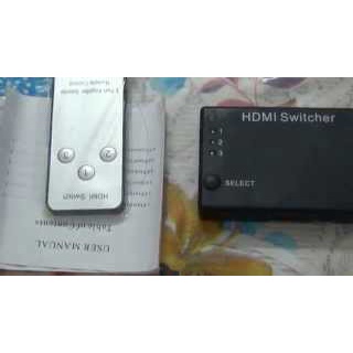 (100% BARANG ORI) Perlinta HDMI Switch 3 Port Full HD 1080P with Remote Control - 3T01