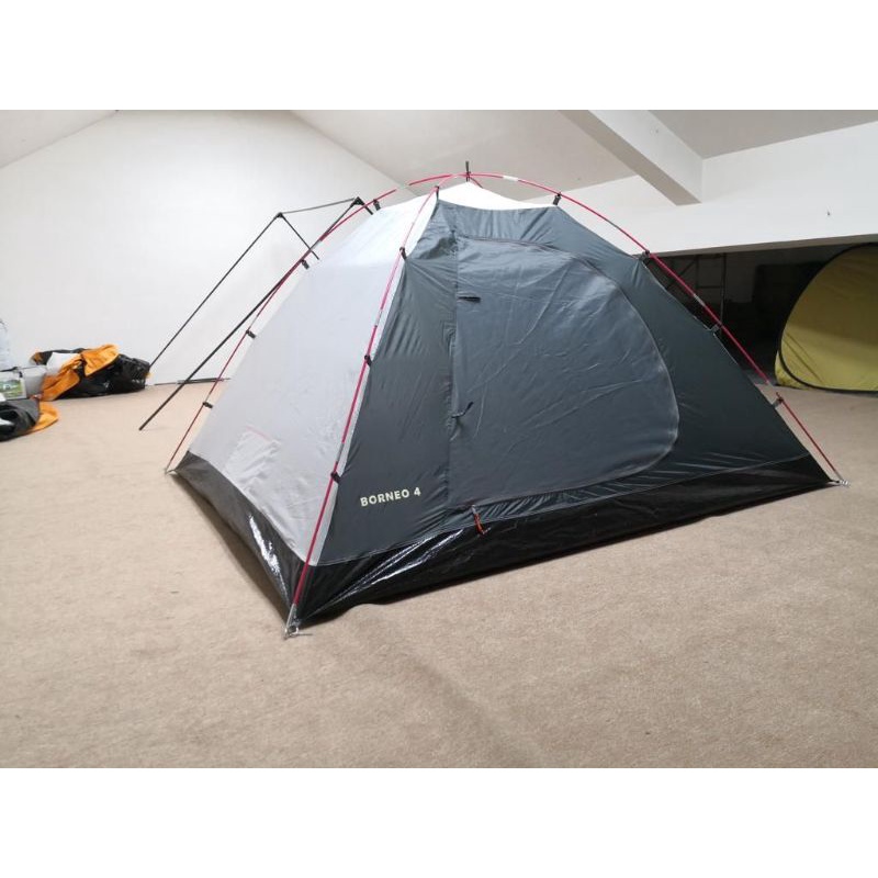 grosir tenda dome termurah • tendaki Borneo 4 dark grey | double layer PU3000mm