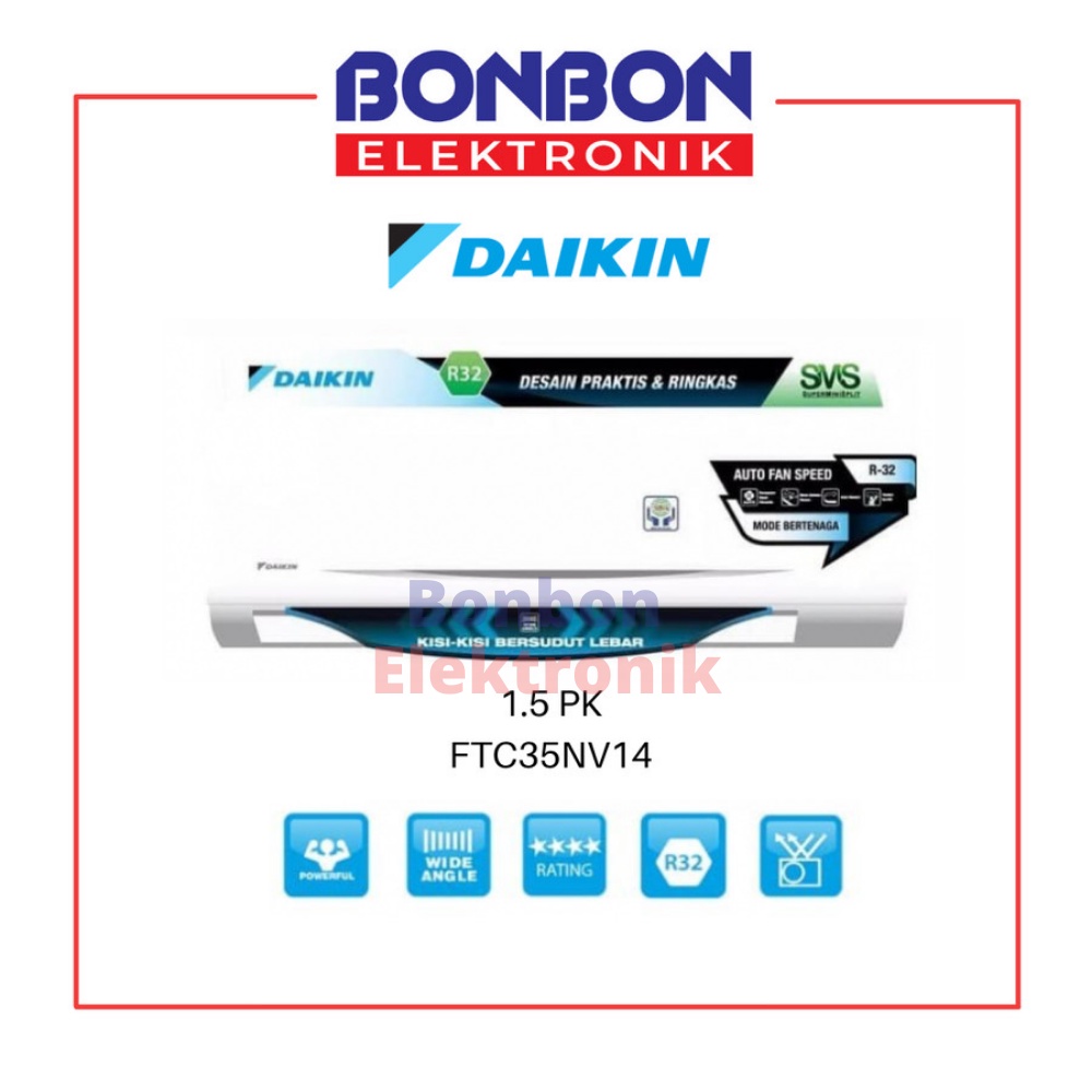 Daikin AC 1.5PK FTC 35 NV14 / 1 1/2PK FTC35NV14 Thailand