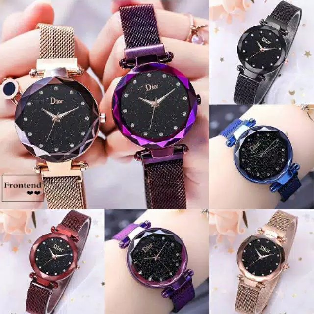 JAM TANGAN WANITA JAM RANTAI MAGNET JAM TANGAN ANALOG IMPORT JAM MURAH HARGA GROSIRAN