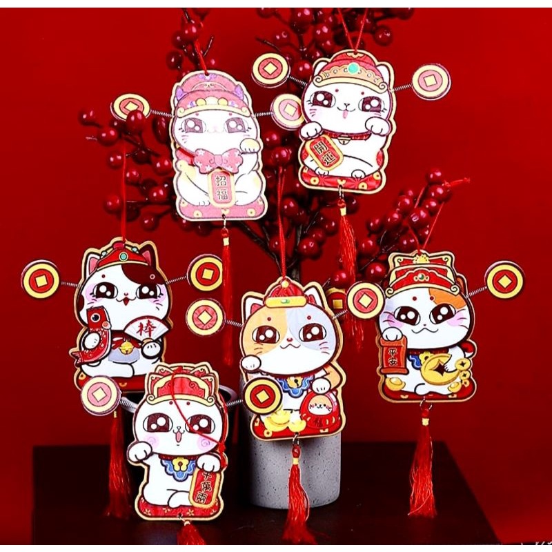 

angpao gantung/gantungan angpao/angpao lucu/hiasan imlek/gantungan imlek/dekorasi imlek/hiasan pohon imlek/lucky cat/kucing hoki