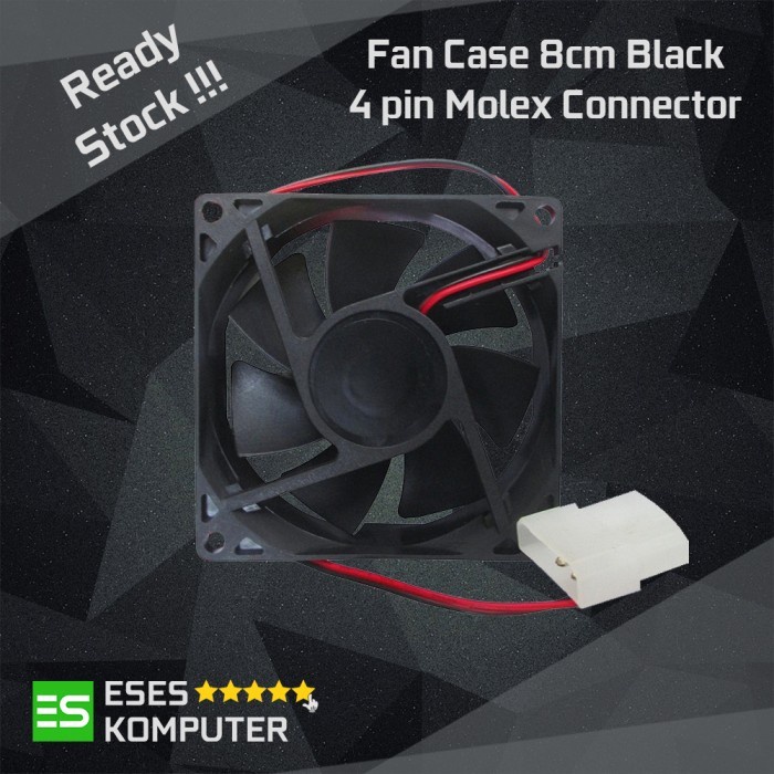 Fan Case 8CM Black / Fan Casing 80mm - Konektor 4pin Molex