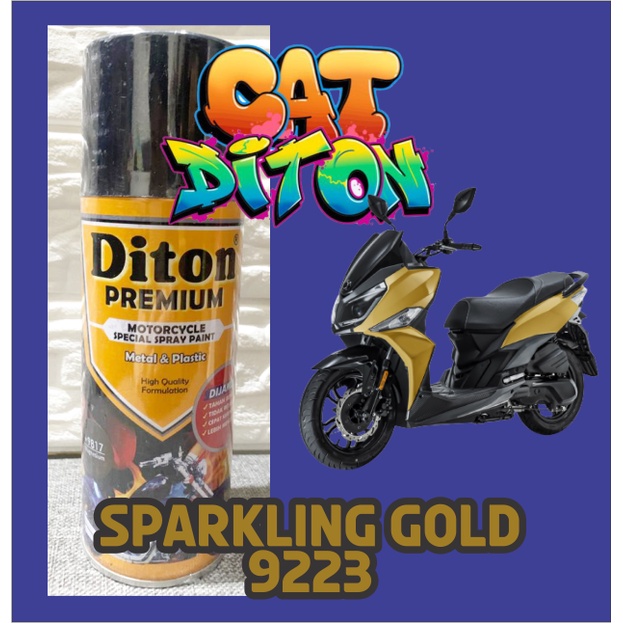 Cat Pilox Diton Premium 9223 Sparkling Gold 400cc Emas muda Metalik Pylox Pilok