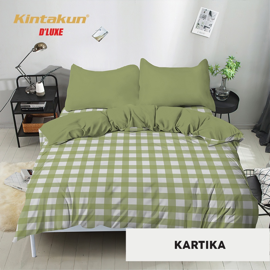 Kintakun Bed Cover Set Flat 180 King Minimalis Dluxe Nirmana Microfiber B2 30cm (6in1)
