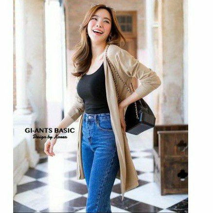 Cardigan/Outer wanita import Giant-basic bahan rajut premium