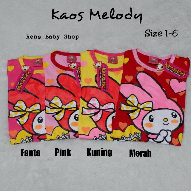 SNI Kaos atasan melody anak bayi balita 1 2 3 4 tahun