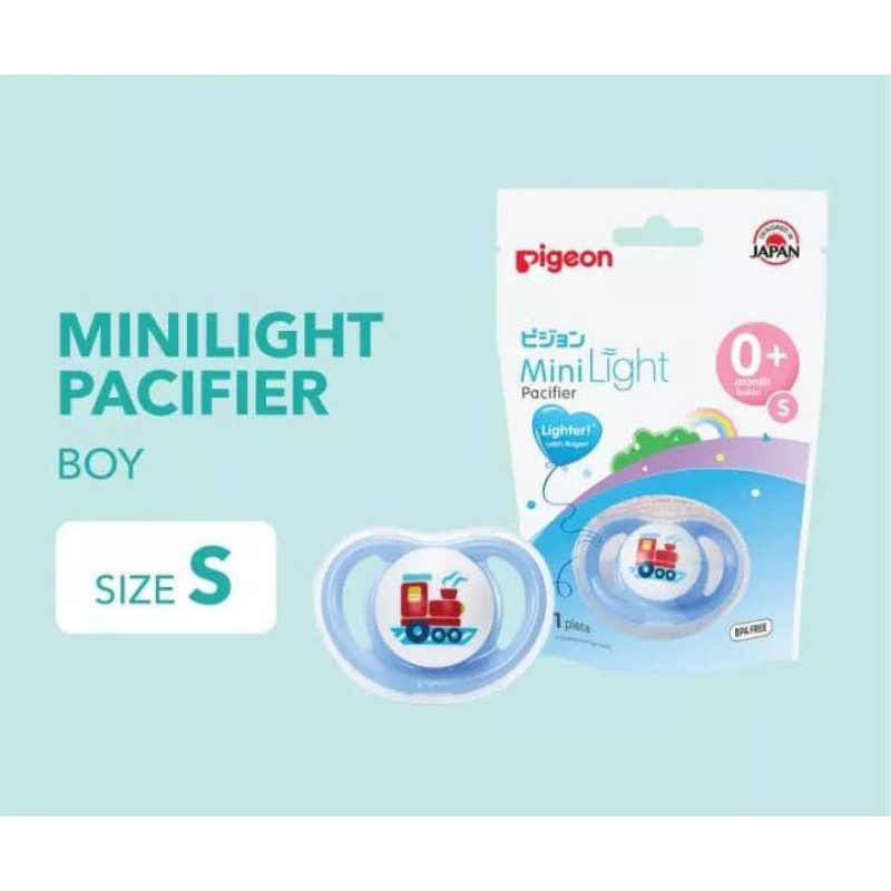 PIGEON Mini Light Pacifier 0+ 6+ 12+ isi 1pc empeng