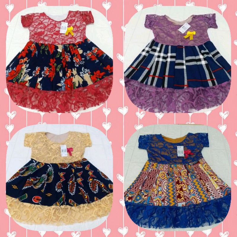 Dress brukat anak 1-2 thn baju Brukat anak perempuan brokat anak / baju pesta / kebaya anak cewek