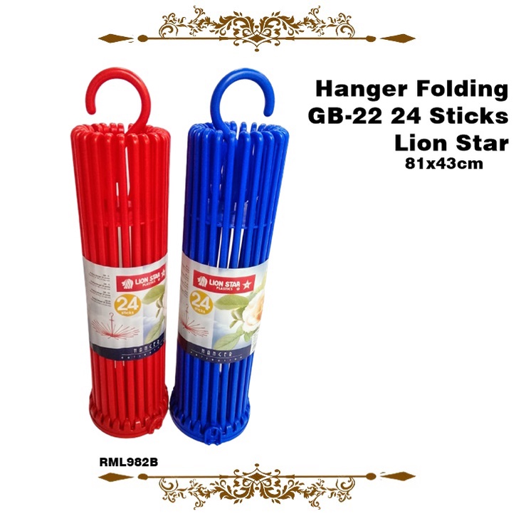 Hanger/Jemuran Folding G-22 24 Sticks Lion Star