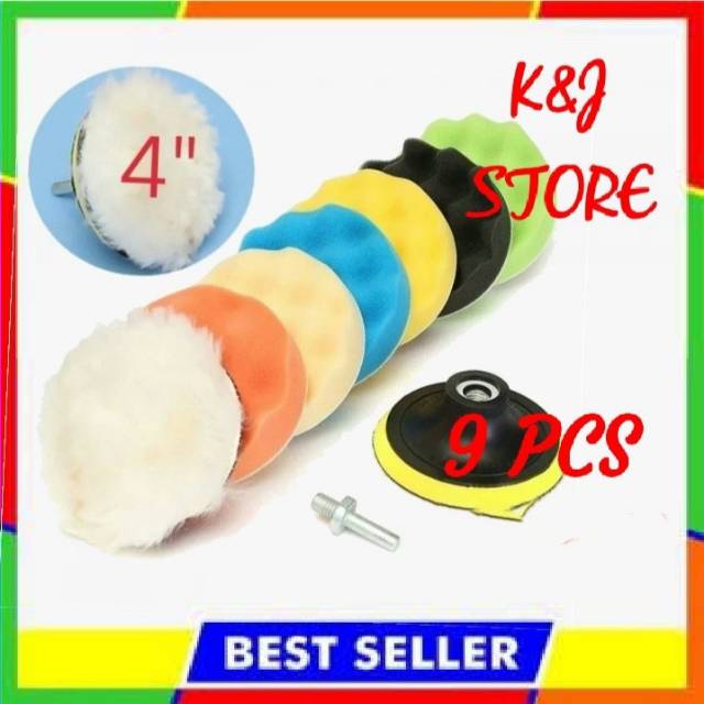 Arbor Busa Spon Sponge Pad Velcro Wax Poles Kumpon Kompon Mobil Motor Bisa Mesin Poles Bor Gerinda