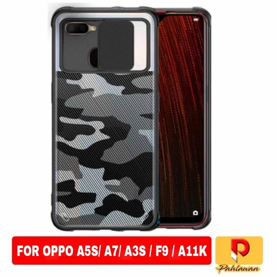 Case Oppo A5s / A7 / A3S / F9 / A11K Fusion Sliding Army Protection