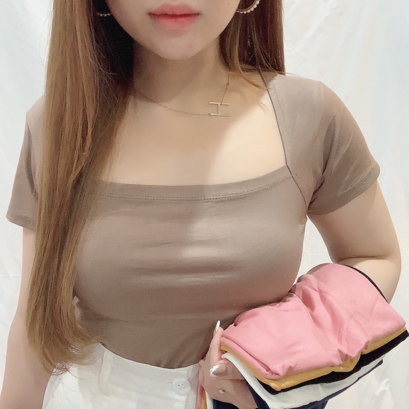 SquareNeck Top | Blouse Kaos Polos Atasan Wanita Spandex Rayon | Maimon Grosir