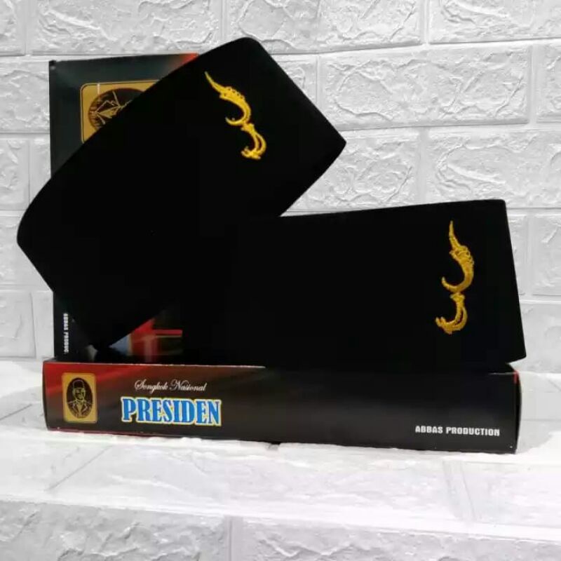 PECI SONGKOK HITAM MOTIF KUJANG EXCLUSIVE ANAK DAN DEWASA