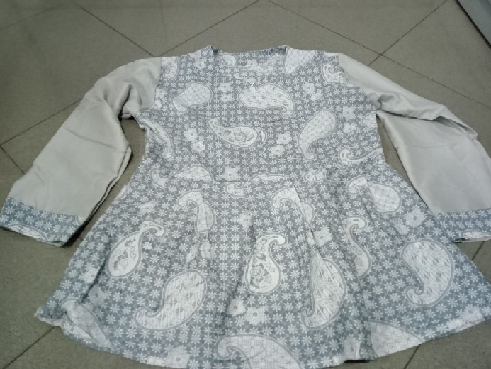 Tey-17 Batik Wanita Asj Sa Hrb026 Kenongo Kemeja Tosca Pendek