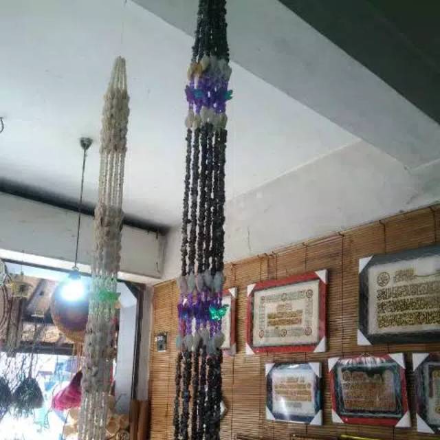 tirai kerang laut isi 19/20 rantai/,hiasan pintu kamar