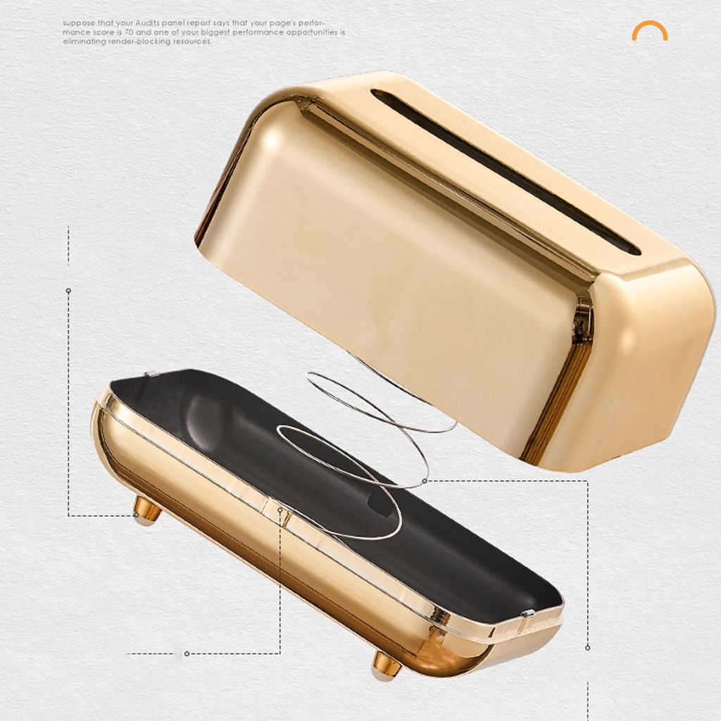 Kristal Kotak Tisu Gold Tempat Tissue kotak tisu mobil tempat tisu estetik kotak tisu emas