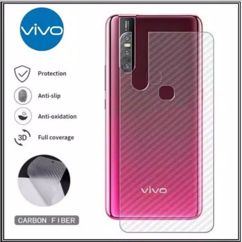 Skin carbon vivo V9/V11i /V11pro/V15/V15pro/V17/V17pro/V19/V20/V20SE/S1/S1pro/Z1pro/Y71