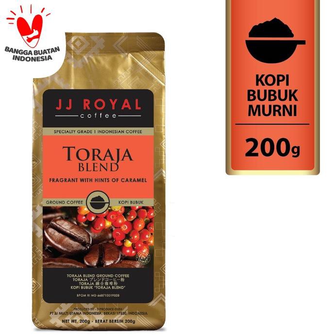 COFFEE/KOPI JJ ROYAL TORAJA BLEND GROUND BAG 200G