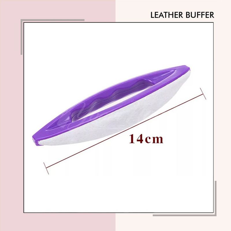 Leather buffer nail art sikat kain buff kulit penggosok kuku buffing cream pengilat kuku