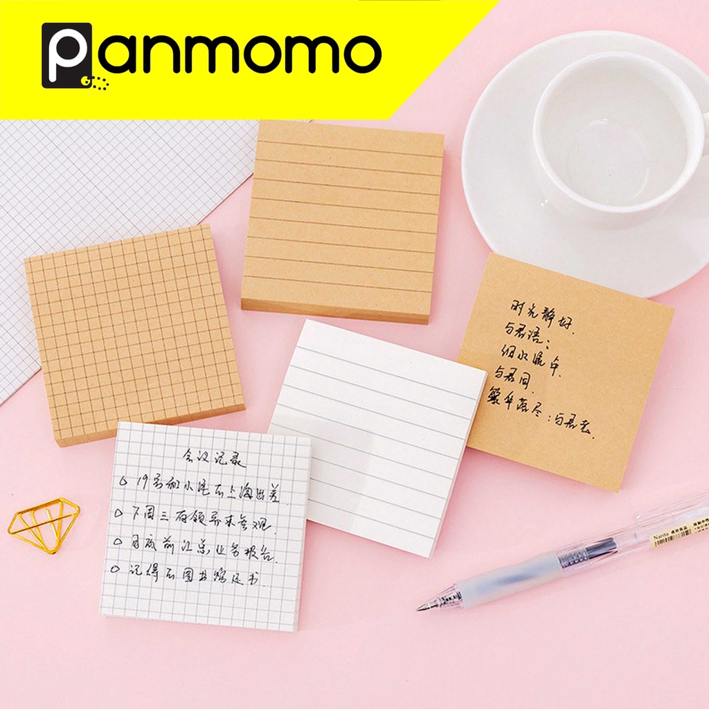 

Panmomo Kraft Paper Mini Memopad Sticky Note Kertas 76x76mm Kraft