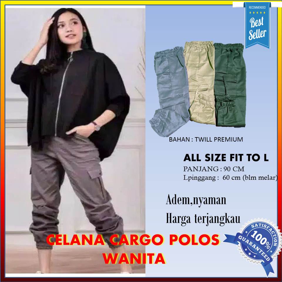CELANA PANJANG WANITA JOGER CARGO BAGGY PANTS CEWE KOREA