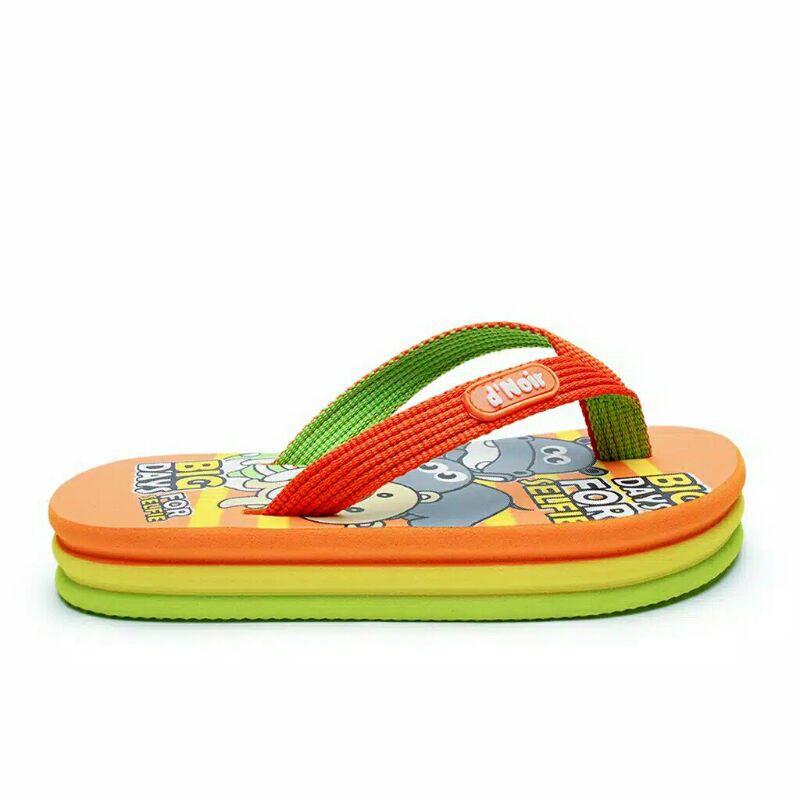 Sandal Anak D' Noir LAPIS 3 ORANGE | Sandal Jepit Anak
