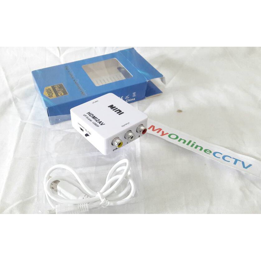 Alat Konverter HDMI Ke Kabel RCA AV Converter HDMI to RCA