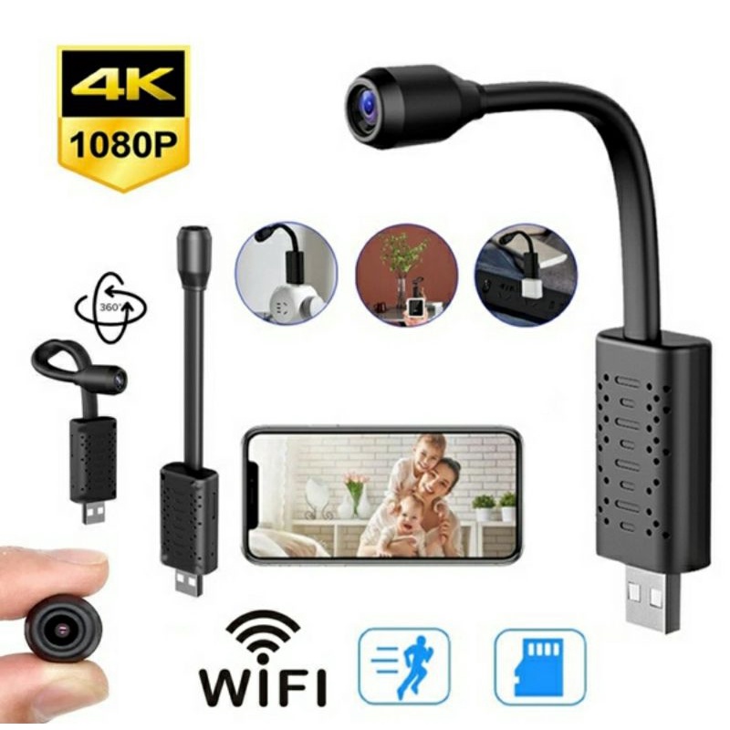 Smart Mini Camera Wifi Usb Ip Camera 8MP - Spy Camera USB Flexible U11