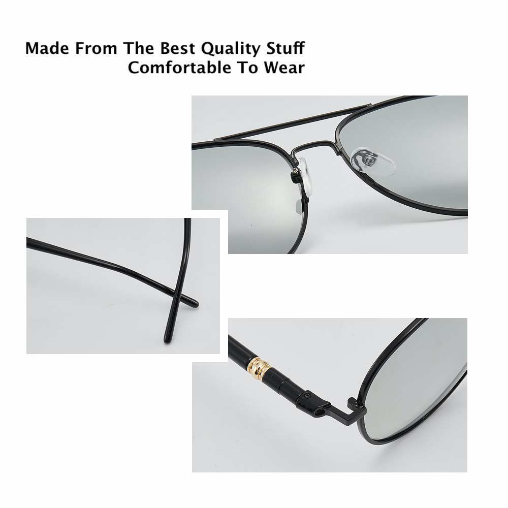 Kacamata Photocromic [ Silver ] Lensa Anti Radiasi - Fashion Pria &amp; Wanita - Design Korea - HM672