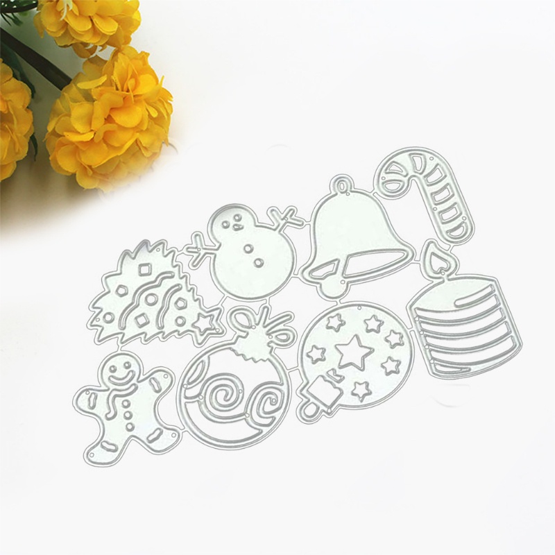 Cetakan Stensil Cutting Dies Motif Natal Bahan Metal Untuk Scrapbook / Craft DIY / Embossing