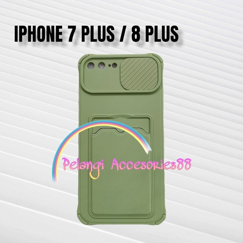 CASE IPHONE 7 PLUS / 8 PLUS CASE SOFTCASE SLEDING WARNA WARNI