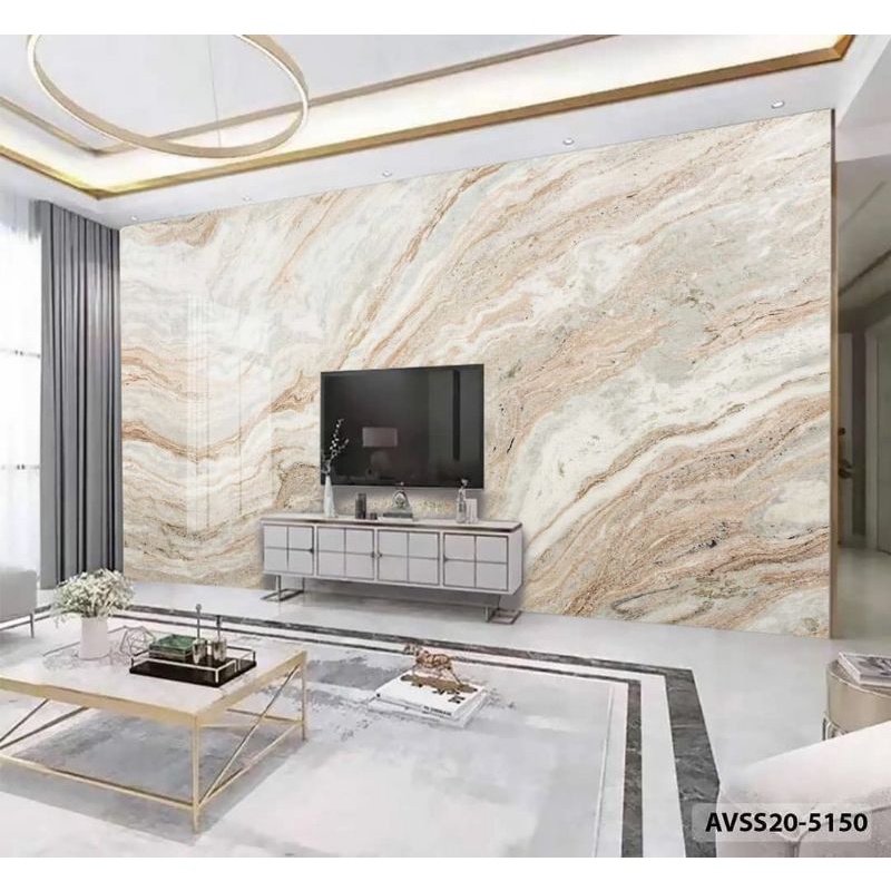 Wallpaper Custom Batu Alam 3D Wallpaper Marble 3D