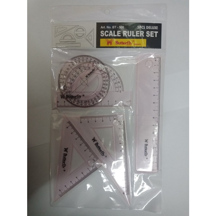 

Cantik Penggaris Scale Ruler Set Bt-500 Butterfly Trendi