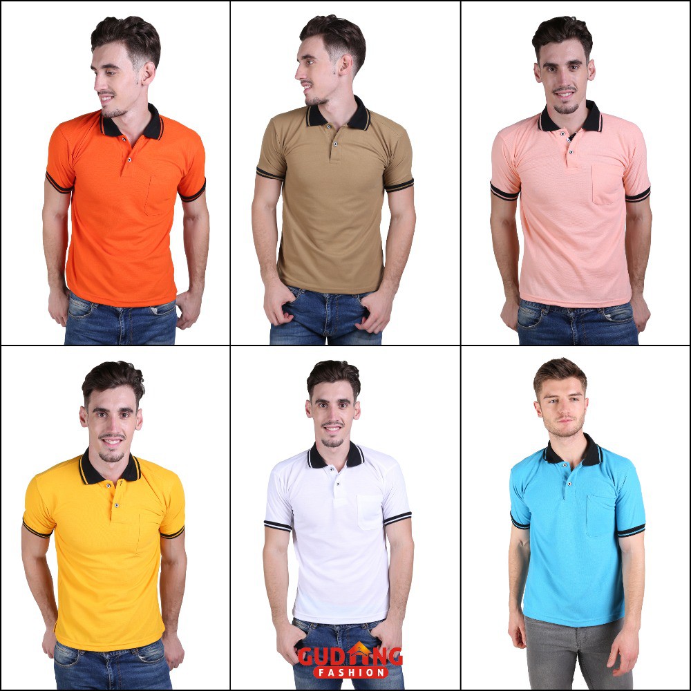 Polo Shirts Pria Lengan Pendek - Banyak Pilihan Warna PLS (COMB)