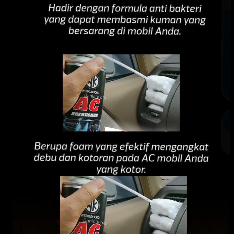 PEMBERSIH AC MOBIL SEMPROT/ PEMBERSIH AC MOBIL DAN RUMAH / PENYEGAR UDARA ACPembersih AC mobil WK